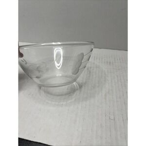 Set Of 2 Princess House HERITAGE Round Nesting Bowls Flower Design